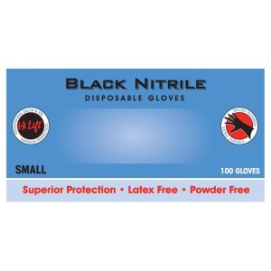 Hi Lift - Black Nitrile Disposable Black Gloves (100 pieces) - Image 2