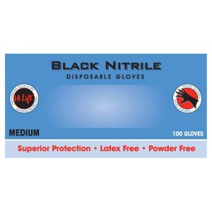 Hi Lift - Black Nitrile Disposable Black Gloves (100 pieces) - Image 3