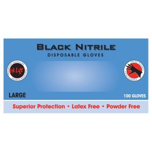 Hi Lift - Black Nitrile Disposable Black Gloves (100 pieces)
