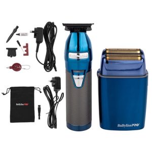 BaBylissPRO BlueFX Outliner Trimmer and Shaver Duo Global Hair