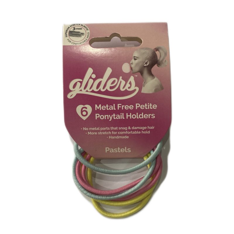 Gliders - Multi-Coloured 6pkt Metal Free Ponytail Holders